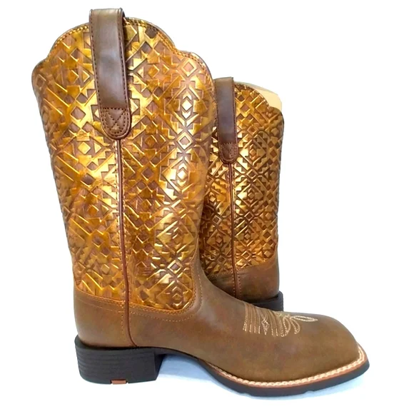 Ariat Round Up Wide Square Toe‎ Boots, NWT, Size 10| EUR 41.5 - Picture 3 of 11